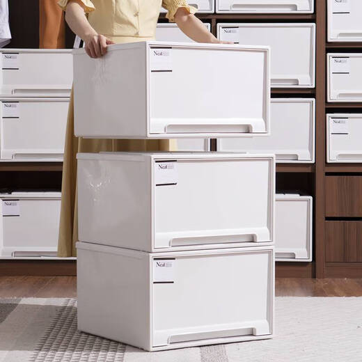 Yonghuan Stream Cabinet Drawer Garderobe Aufbewahrungsbox Aufbewahrungsbox Aufbewahrungsschrank Schubladenschrank Aufbewahrungsschrank 45-3523 Tiefe 45*Breite 35*Hoch 23 cm weißer einpack rein weißer Schublade verdickter Exportmodell