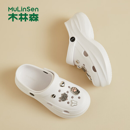 Mulinsen Hole Schuhe für Frauen tragen Scheiße-Strike-Feeling-Wolkensport-Strand Sandalen für Sommer Neue Style-Toe Dick-Soled-Sandalen für Frauen