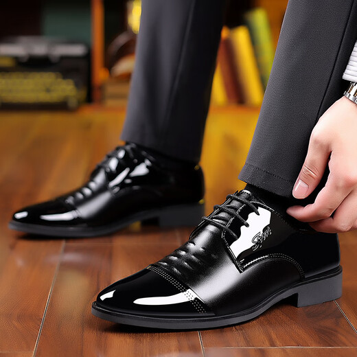 ERXU Herren Lederschuhe Anzug Schuhe Geschäftspoiny Toe Hochzeit weich