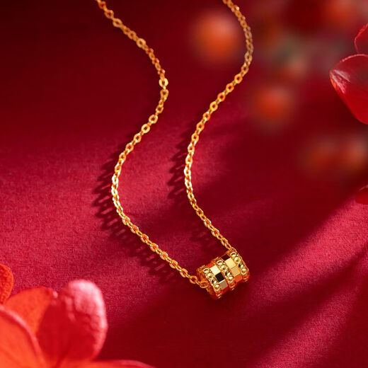 MHFDO old phoenix quality Vietnamese sand gold necklace women's 999 pure gold 18K gold-plated bow flower pendant clavicle heart-to-heart O-word necklace