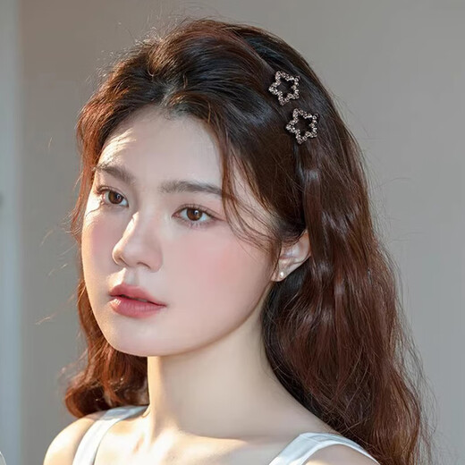 Xiangwan hairpins 2 pack exquisite rhinestone small grabber clips for women with broken forehead hairpins bangs clips side clips for princess hair accessories