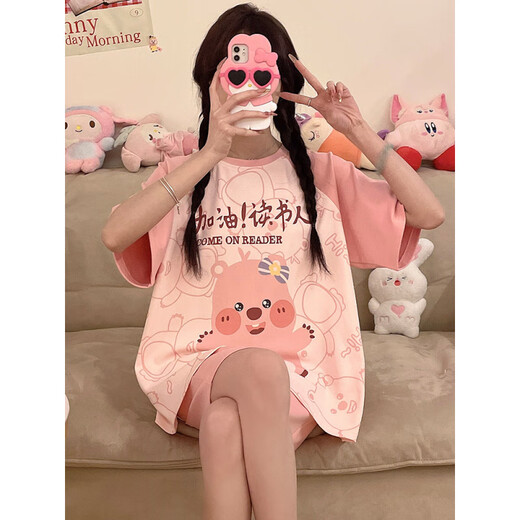 Qin Nuan Pyjamas Girls im Sommer-, mittleren und großen Kinder mit hoher Qualität der Jüngerstil-Schüler im Sommer und jungen Mädchen nach Hause TN829# Pacha Dog S (empfohlene Höhe 143-153)