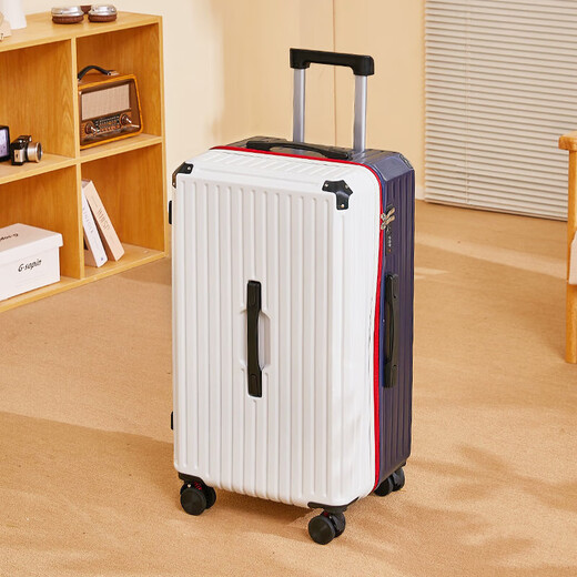 
Five-wheeled suitcase 26-inch large-capacity, angle-packing multi-functional suitcase 24-inch trolley case password box 826-pink (high configuration, large-capacity thickened model) 30-inch [five-wheel + cup holder + usb interface]