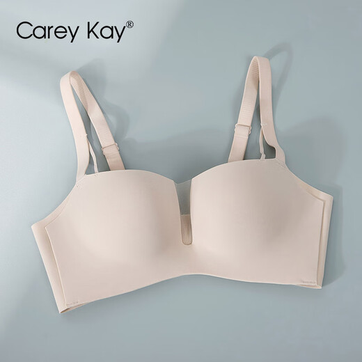 Carey Kay纯欲内衣女2025最新款小胸不空杯文胸聚拢显大防下垂上托胸罩bra 米白色 S （建议32/70AB）