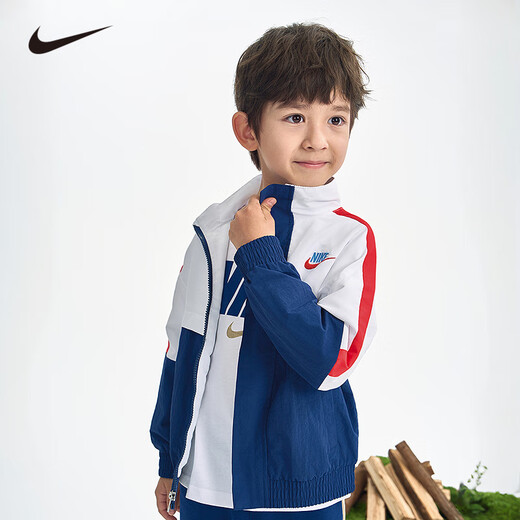 NIKE耐克小童装男童梭织夹克春秋儿童网眼透气上衣外套