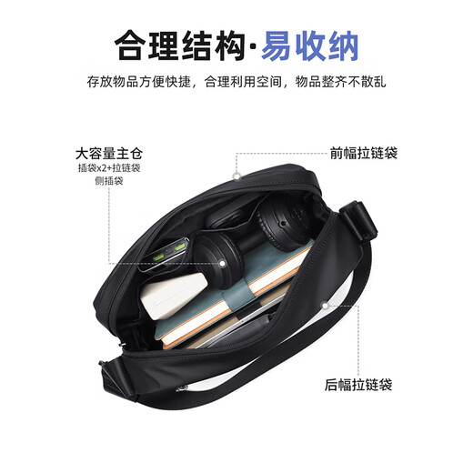 
POLO shoulder bag men's horizontal crossbody bag lightweight sports shoulder bag commuting iPad bag casual mobile phone bag shoulder bag