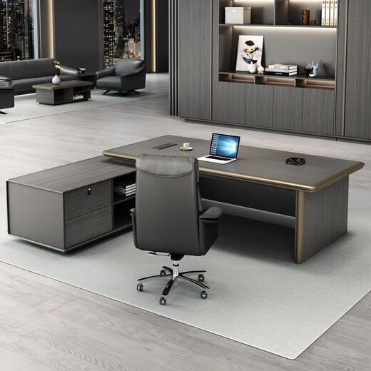 Zhiyi Desk Boss Desk Simple Modern Manager Desk Light Luxury Leadership Desk and Chair Set Office Executive Desk Combination 2.0 Meter Luxury Boss Desk