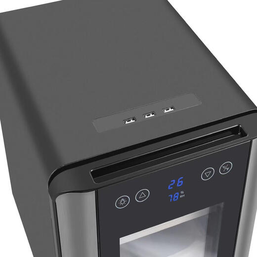 Double shop small mini cigar cabinet 80 refrigeration humidifier Spanish cedar wood shelf 8L desktop cigar box