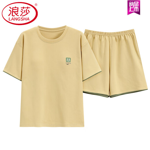 Langsha Pajamas (Langsha) Shorts de coton pur en coton pur de l'été