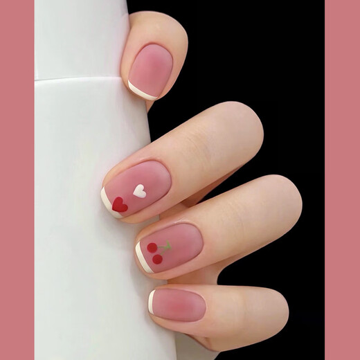 
Ink-washed armor rose manicure butterfly nail patch manicure patch fake nail patch manicure finished product 13297 cold green French (glue style)