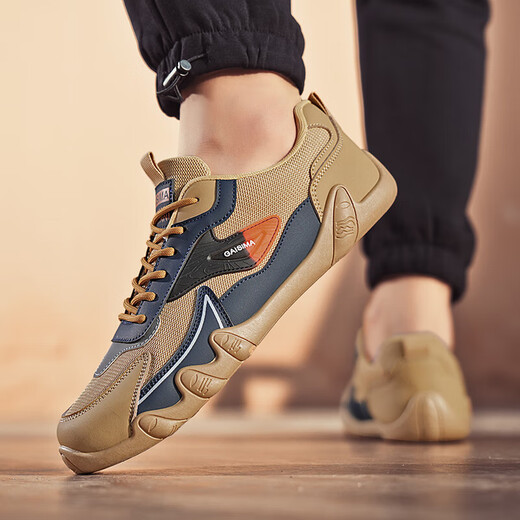Herrenschuhe 2025 Neues Sommer-Mesh atmungsaktives trendige Marke VERSATILE Casual Forrest Gump Schuhe Herren Sportheighöhen-Verstärkungs-Dad-Schuhe (JL) AS9905 Khaki 46