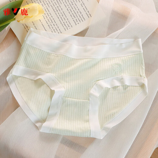 Yalu underwear for women breathable girls mid-waist underwear for women summer simple sweet girls underwear bear 699# pink 1 L 95-120Jin [Jin equals 0.5 kg]