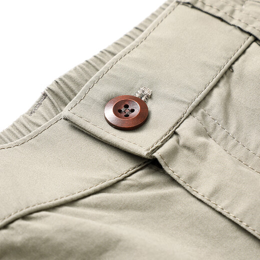 Gy Yager [Baumwolle] Daddy im mittleren Alter Summer Solid Color Shorts 2025 New Herren Straight-Line Casual Hosen Q9871 Bean Green XL 100-125jin [Jin ist 0,5 kg]
