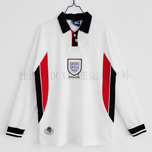 DuXIZHE 1996 season 01 England retro jersey home and away football jersey national team training suit 1998 England home M m