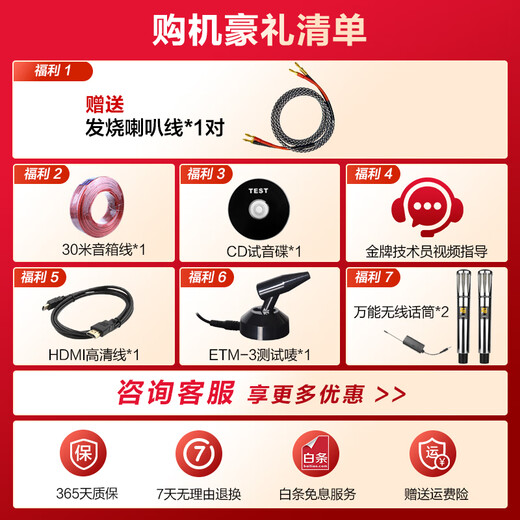 HiVi Diva 6.1HT home theater 5.1 channel home theater home dual 8-inch speaker audio KTV package package four (5.0 channel) + AT2300PRO amplifier