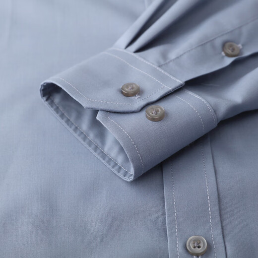 
Qinchi men's shirt with long sleeves loose middle-aged and elderly spring and summer thin style, Yeliang's father's business formal shirt pure white, brown coffee sleeves 3884A, single size