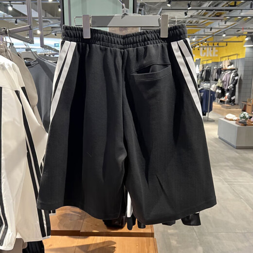 阿迪达斯（adidas）短裤男裤夏季新款五分裤跑步健身裤子训练透气休闲裤运动裤 KC3897/黑色 S
