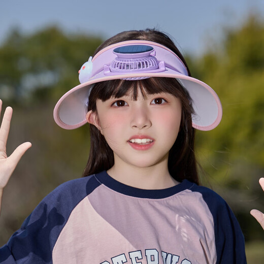 Yixian children with fan sun protection hat in summer spring and summer can be recharged for boys and girls sun hats sky top solar hat sky blue-air ceiling fan hat [Solar energy + charging]