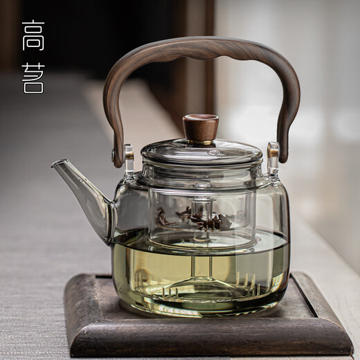Gaoming glass tea kettle, high temperature resistant household large-capacity lifting kettle, electric ceramic stove, special tea water separation and thickening kettle, Moyan kettle 1000ml