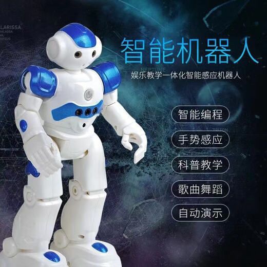 SAMEWIN新品微供智能早教遥控机器人益智男孩儿童玩具手势感应USB 967智能机器人（英文版