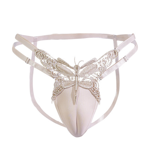 
Zi Jiafu Men's Fake Puppy Twin Underwear Fake Girlfriend Translucent Sexy Thong Sexy Gay Men Disguised Women Hidden JJ Pants Black (Small Cup Style) All Size