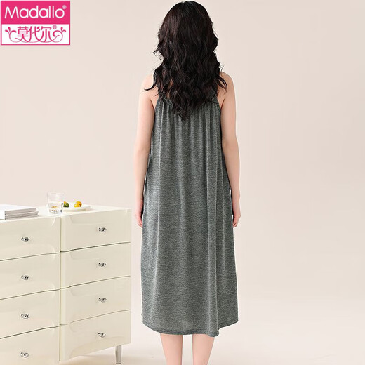 MODAL SAUSPERS-Nachthemd für Frauen im Sommer Modal 2025 Neue Pyjamas mit Brustpolstern Anti-Protrision-Punkte für Outdoor-Kleidung Pyjamas DFL-11301-Sweet Pulver mit Brustpolstern m