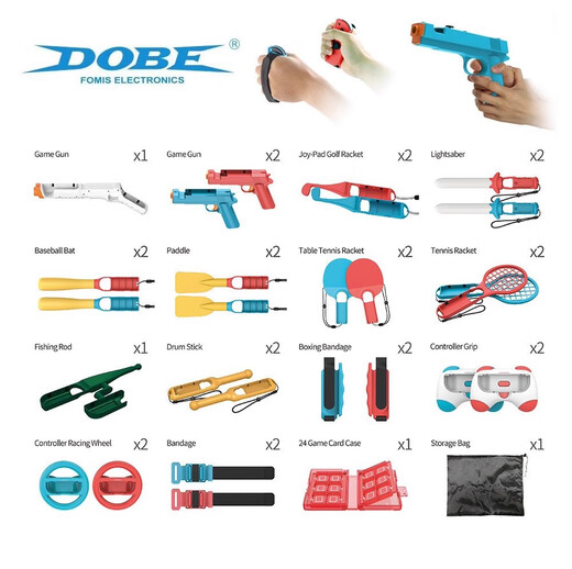 Switch original Sports Somatosensory Sports Set Accesorios de Racket Sports OLED Props NS DoBe Original Sports Sports 30 en 1