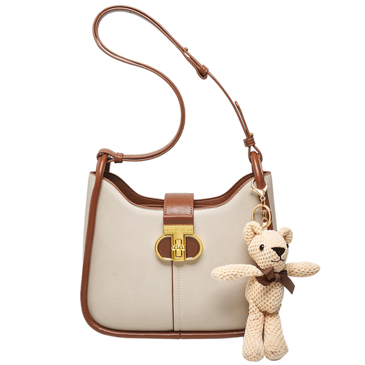 Aokang Bag Damen 2025 Neue Modependler Crossbody Tasche High-End-Unterarm-Bag-Geburtstagsgeschenk für Freundin schön (Bear Bow)