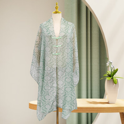Estilo de hadas elegante y estilo exterior de moda, chal de hebilla de estilo chino para el estilo étnico de las mujeres Jacquard Viajes al aire libre Bufanda solar Hyarn-1 90*180
