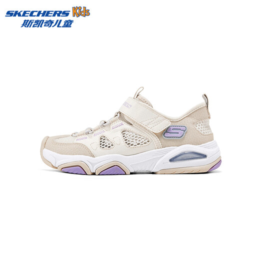 Skechers Skechers small armor sandals outdoor river sandals children's soft and comfortable versatile toe-toe sandals 319202L girls/natural color/multi-color/NTMT 36