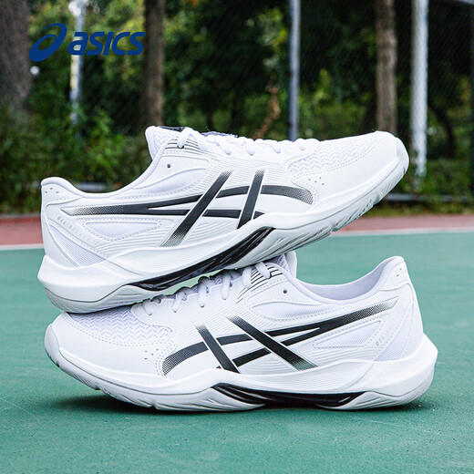 ASICS Badminton Shoes GEL-ROCKET 12 Men's and Women's 2025 New Official Flagship Training Shoes White/Black-101 42