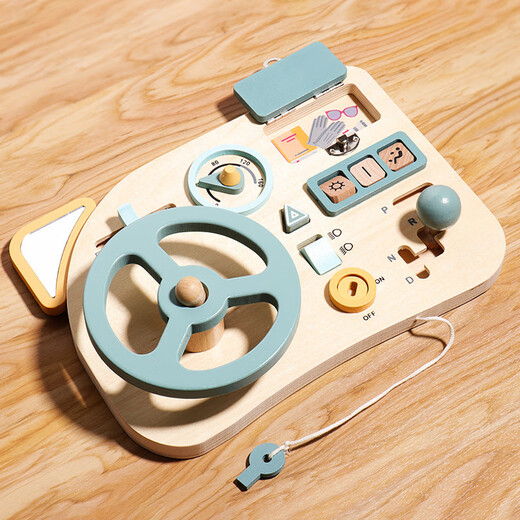 Maria Montessori Montessori Early Education Education Toue bébé Bank Barged Wheater Toy Toy Children Simulation Conduite sur la maison Wall House Direction du volant Fun Fun Game