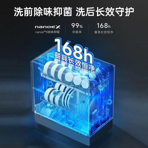 Panasonic (Panasonic) desktop dishwasher third generation upgraded model smart washing 80 high temperature sterilization mother and baby household independent drying 5 sets NP-UW5BK3Y second-level water efficiency