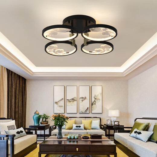 OPP-Beleuchtung (Opple) 2025 Neues chinesisches Deckenleuchten LED LED LED LIVE RAUM LIGHT ZEN ZEN Schlafzimmer moderne einfache und atmosphärische Heimat Nutzung 1W 6623-3 Kopf Drei-Farben-Licht