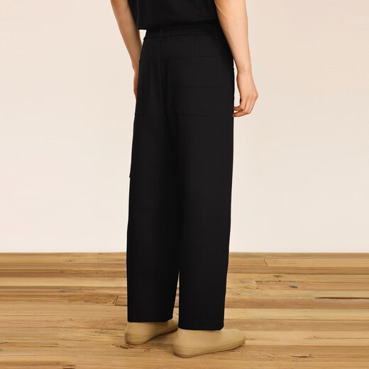 Sketch men's clothing 2024 autumn new product straight pants casual trousers loose 9O8E12210 001 black M
