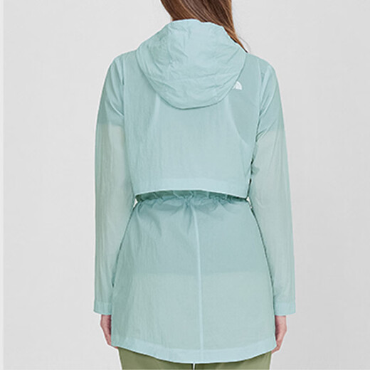 北面THE NORTH FACE 户外运动可收腰连帽外套 防水防风防晒服 女款 蓝 蓝色 M