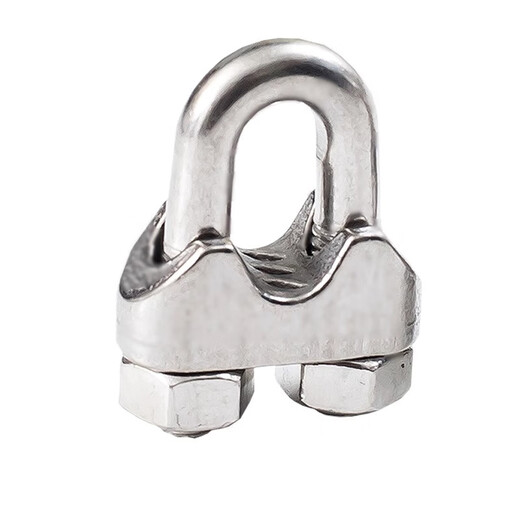 Shantou Lincun 304 stainless steel wire rope chuck U-shaped lock buckle rolling head wire clamp rope clamp lock head wire clamp 304 stainless steel M5 (pack of 5)