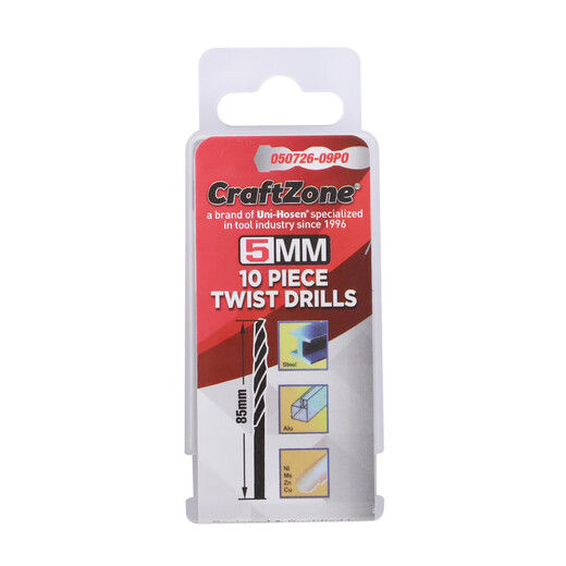 CraftZone drill bit straight shank twist drill bit HSS high speed steel 4341 hand electric drill multi-size 3.5MM (price of 10 pieces)