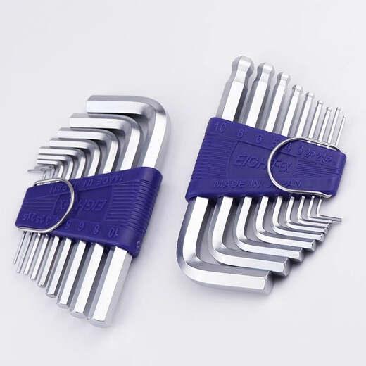 Japan importiert Standard Langer Sechskantschlüssel Set Flat Head Ball Kopf Hexagon Key RS/TS-679 TS-6 Diamond Head 6 Stück Set 1,5 mm-5mm