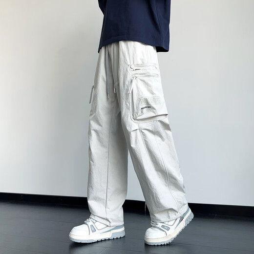 Airmiuu International Brand American Working Pants Men's 2025 Spring and Automne Nouveau style pour les jeunes simples à la mode droite à la mode.