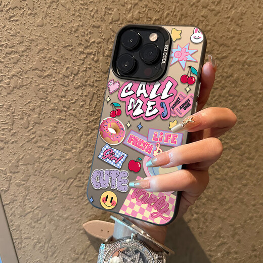 觉予甜甜圈英文苹果16手机壳14plus新款13miniiPhone15可爱11promax女12小众xr7网红8硅胶 【紫色】甜甜圈英文3893 iPhone XS