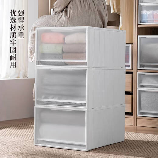Cajón de la caja de almacenamiento de Miehone Cajero de plástico Caja de almacenamiento de almacenamiento Armario de almacenamiento Caja de acabado transparente 9227 profundidad 44 Ancho 34 Altura 19 Precio de un paquete 365 días / diez años Garantía / Dañado