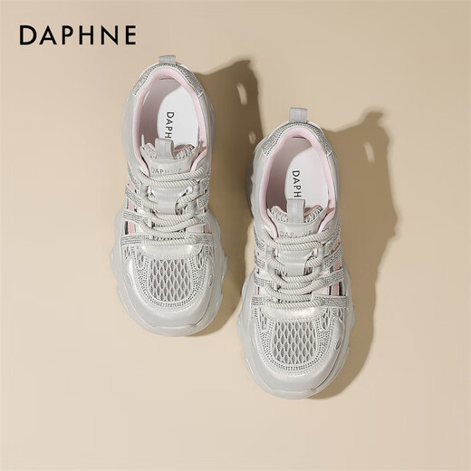 Daphne Mesh Schuhe für Frauen im Sommer atmungsaktiven Papa Schuhen lässig vielseitige Sport im Freien im Freien 2025 neuer Stil Pink 37 (235 mm) Standardcode