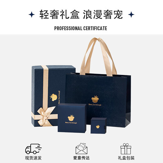 Grace Girl 18K color gold diamond four-leaf clover a two-wear necklace for women in rose gold as a Chinese Valentine's Day gift for girlfriend K gold diamond red four-leaf clover can be engraved greeting card