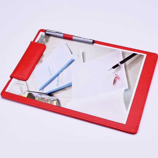Bailiwen magnetic suction board clip A4 magnetic writing board clip pad board folder note clip red BL3889