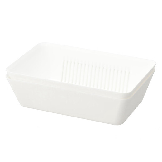 NITORI home kitchen fruit washing basin rectangular drain basket set L