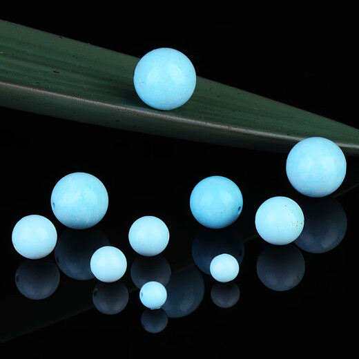 Yanyun Jewelry luxury collection grade turquoise single bead loose bead raw ore mirror high porcelain round bead crystal with beads 5-6mm