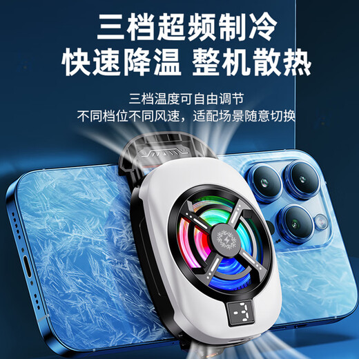黎孩【真结冰丨电竞级散热】手机散热器平板磁吸半导体降温背夹苹果13/14安卓吃鸡王者原神手游外设 【电竞旗舰版】智能数显|半导体制冷|静音散热