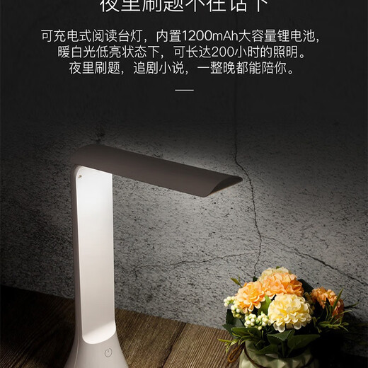 Samono Rechargeable Foldable Eye Protection Lamp Study Special Student Dormitory Lighting Flashlight White