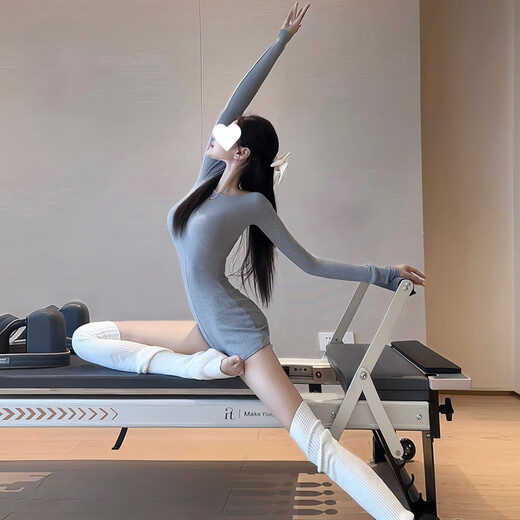 Yoga clothing jumpsuit for women 2025 spring and autumn new style Pilates training clothing sports slimming jumpsuit gray S